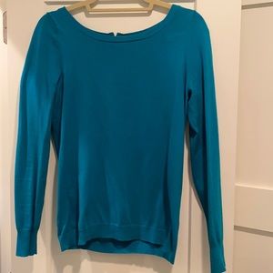 BR teal blue longsleeve sweater w/ black zipper